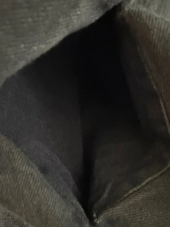 NWT Free People DenimWashed Harlow A Line Mini Dress in Anthracite 2 pockets - Picture 11 of 11